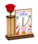 Personalised Birthday Table Top with Rose