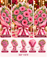 Pink Gerbera Bouquet – 10 Pink Gerberas