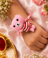 Pink Plush Teddy Kids Rakhi