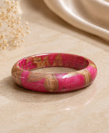 Pink & Antique Gold Statement Lac Bangles Set