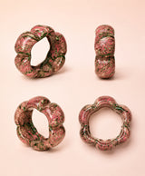 Pink Green Marbled Swirl Lac Bangles