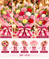 Premium Carnation Bouquet – 15 Carnations