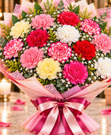 Premium Carnation Bouquet – 15 Carnations