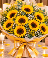 Premium Sunflower Bouquet – 9 Sunflowers