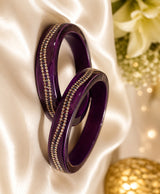 Purple Embellished Designer Bangle Set