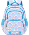 Rainbow Hearts Sky Blue School Backpack