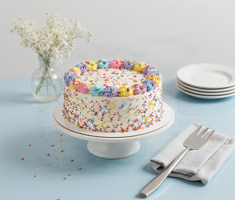 Rainbow Sprinkle Celebration Cake