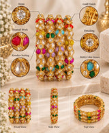 Rajshahi Multicolour Gemstone Bangle Set