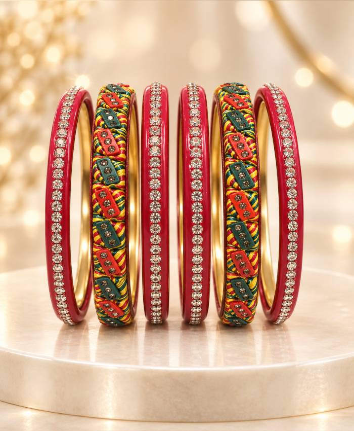 Rangoli Spark Lac Bangle Set