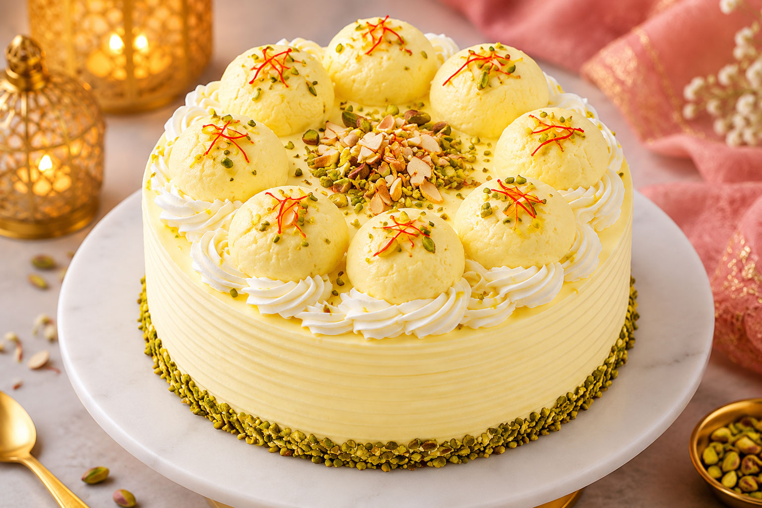 Rasmalai Burst Cake