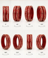 Red Crystal-Embellished Traditional Lac Bangle Set