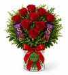 Red Roses Vase & Dairy Milk Silk Delight