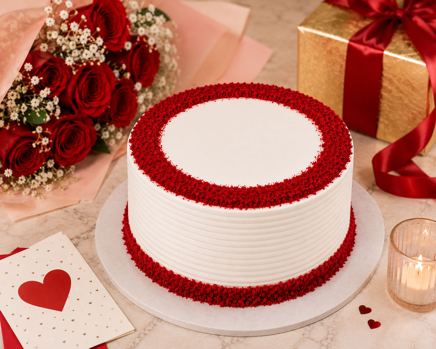 Red Velvet Fresh Cream Cake