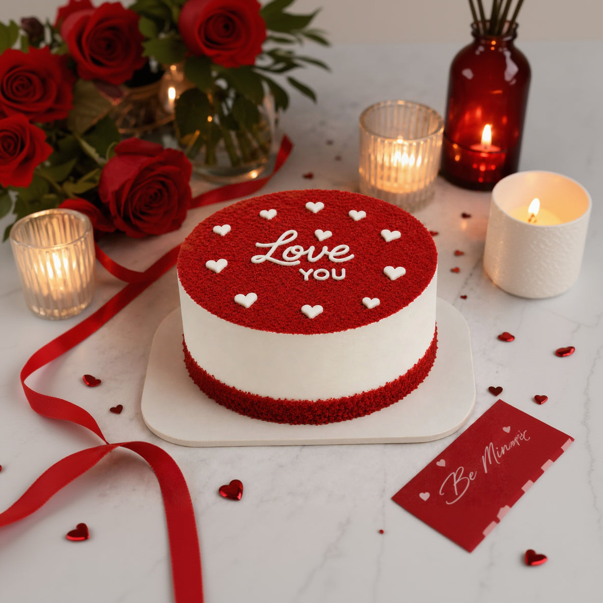 Red Velvet Romantic Bento Cake