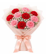 Red & Pink Carnation Bouquet