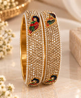 Regal Peacock Sparkle Bangle Set