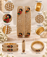 Regal Peacock Sparkle Bangle Set
