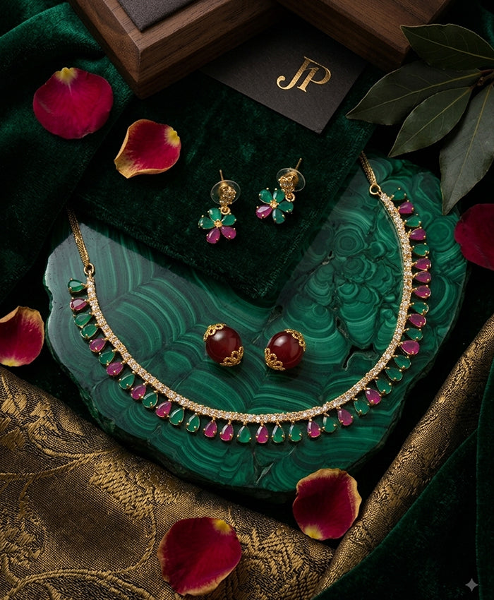 Regalia Bloom Multicolor Jewellery Set