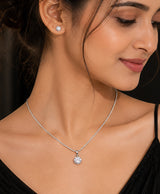 Round Solitaire Crystal Necklace