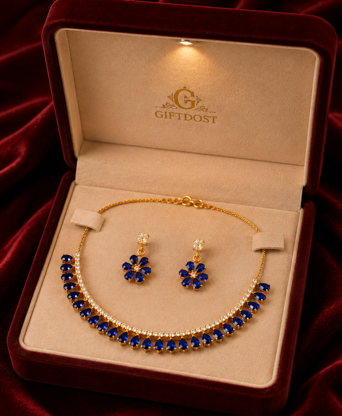 Sapphire Bloom Royale Jewellery Set