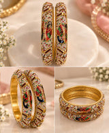 Royal Meenakari Multicolour Embellished Bangle Set