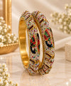 Royal Meenakari Multicolour Embellished Bangle Set