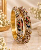 Royal Meenakari Multicolour Embellished Bangle Set