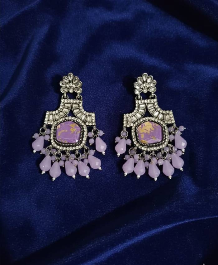 Royal Purple Drop Earrings