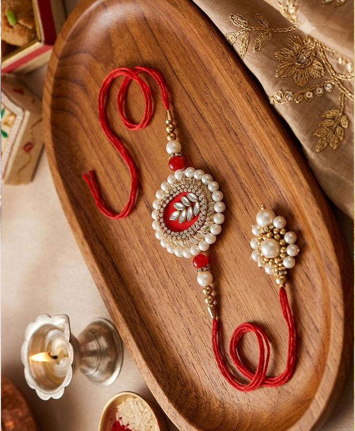 Ruby Pearl Designer Rakhi