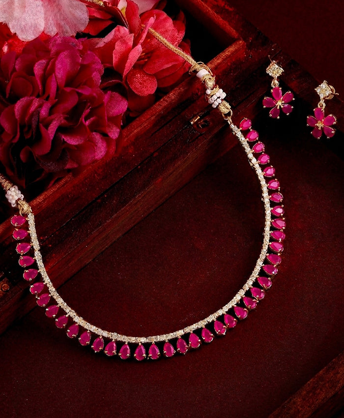 Ruby Petal Royale Jewellery Set