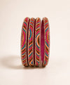 Ruby Rainbow Wave Lac Bangle Set