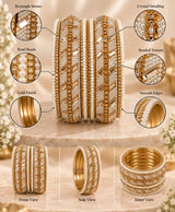 Shubhra Pearl Radiance Bangle Set