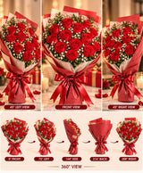 Signature Red Rose Bouquet – 12 Red Roses