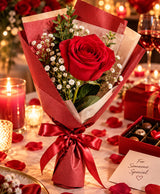 Single Red Rose Bouquet – 1 Red Rose