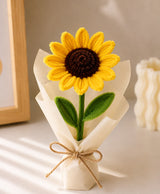 Handmade Single Yellow Sunflower with Rustic Wrap
