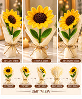 Handmade Single Yellow Sunflower with Rustic Wrap