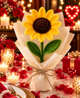 Handmade Single Yellow Sunflower with Rustic Wrap