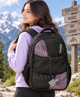 Sky High Adventure Black & Pink Travel Backpack