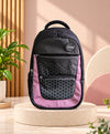 Sky High Black & Pink Geometric School Backpack