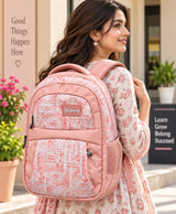 Sky High Blush Pink Printed Multi-Compartment Backpack