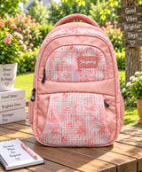 Sky High Blush Pink Printed Multi-Compartment Backpack