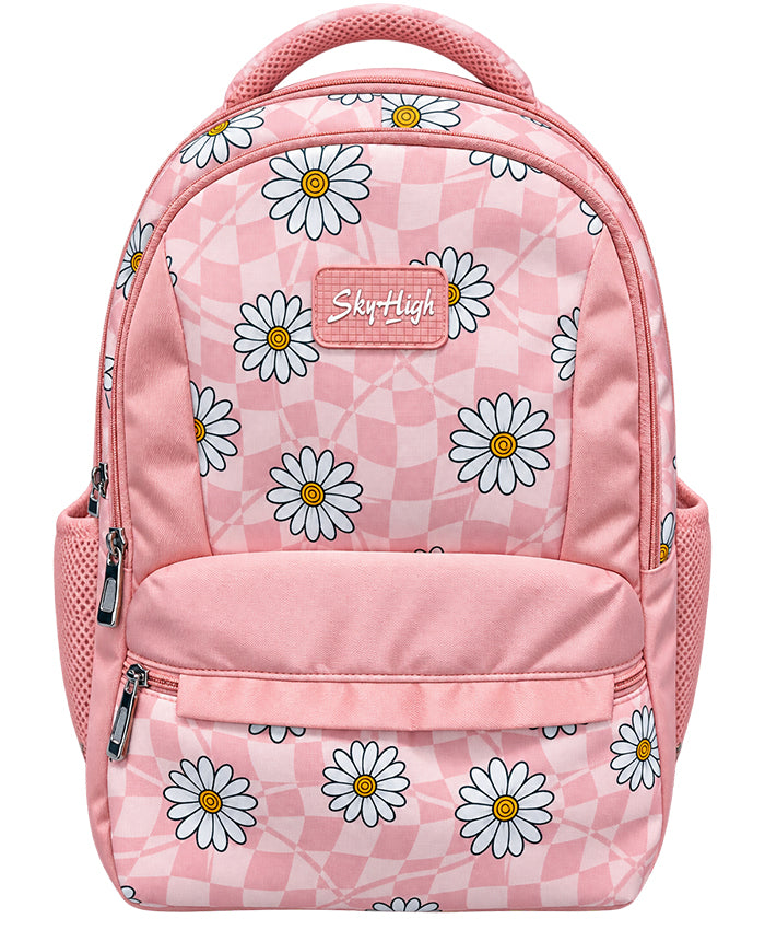 Sky High Daisy Dream Pink Floral School Backpack