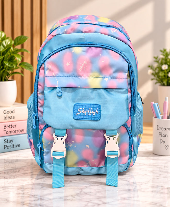 Sky High Dreamscape Multicolor Blue School Backpack