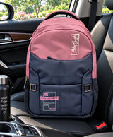 Sky High Dual-Tone Pink & Navy Everyday Backpack