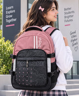 Sky High Explore Terrain Pink & Black Multi-Compartment Backpack