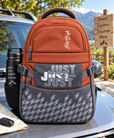 Sky High Just Awesome Rust Orange & Grey Multi-Compartment Backpack