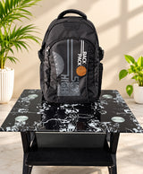 Sky High Motion Black & Orange Graphic Backpack