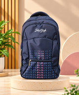 Sky High Navy Blue Arrow Print School Backpack