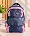 Sky High Navy Blue & Pink Geometric School Backpack