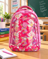 Sky High Pink Camouflage Printed School Backpack